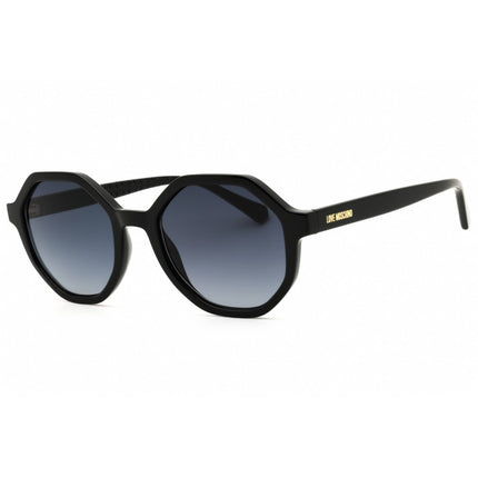 Moschino Love Women's Sunglasses - Black Plastic Round Full Rim Frame | MOL076/S 807 ,