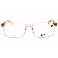 Nike Unisex Eyeglasses - Peach Acetate Rectangular Shape Full Rim Frame | 1001Y 681 ,