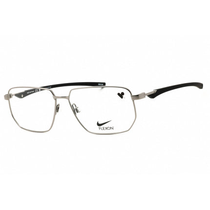 Nike Men's Eyeglasses - Satin Gunmetal/Black Metal Oval Full Rim Frame | 4317N 070 ,