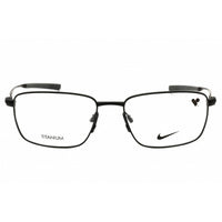 Nike Men's Eyeglasses - Satin Black Titanium Rectangular Full Rim Frame | 6046 001 ,