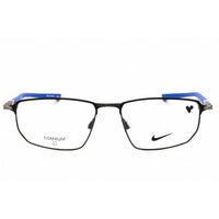 Nike Men's Eyeglasses - Matte Black/Astronomy Blue Titanium Oval Frame | 6067N 004 ,