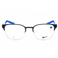 Nike Men's Eyeglasses - Matte Blue Void/Silver Metal Rectangular Frame | 8156 412 ,