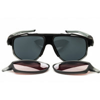 Nike Unisex Sunglasses - Black/Grey Wraparound Frame | FLYFREE INFINITY IO0099X 010 ,