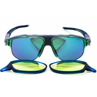 Nike Unisex Sunglasses - Indigo/Green Sport Frame | FLYFREE INFINITY IO0099X 499 ,