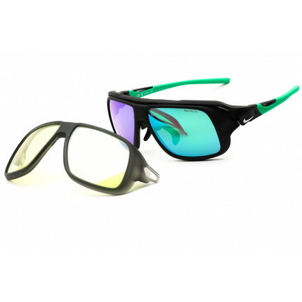 Nike Men's Sunglasses - Matte Black/Green Full Rim Frame | FLYFREE SOAR EV24001 011 ,