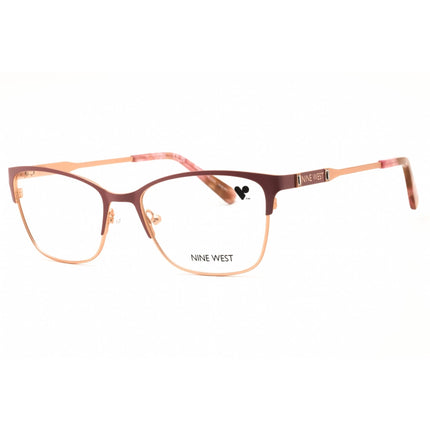Nine West Women's Eyeglasses - Burgundy/Rose Gold Metal Full Rim Frame | NW1106N 600 ,