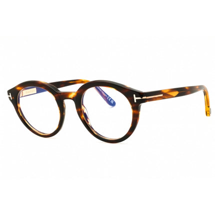 Tom Ford Unisex Eyeglasses - Coloured Havana Acetate Round Frame | FT6061-B 055 ,