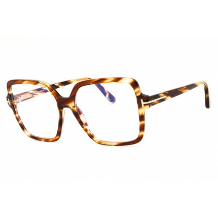 Tom Ford Women's Eyeglasses - Coloured Havana Acetate Oversized Frame | FT6063-B 055 ,