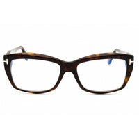 Tom Ford Women's Eyeglasses - Dark Havana Acetate Rectangular Frame | FT6065-B 052 ,