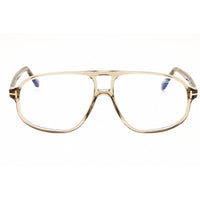 Tom Ford Men's Eyeglasses - Mastic Taupe Acetate Rectangular Frame | FT6082-B 051 ,