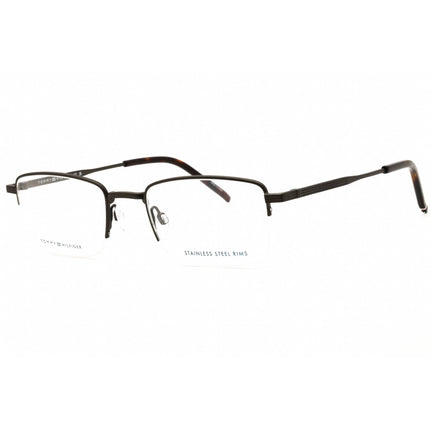 Tommy Hilfiger Men's Eyeglasses - Matte Ruthenium Black Half Rim | TH 2036 0SVK 00 ,