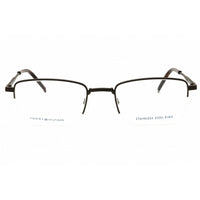 Tommy Hilfiger Men's Eyeglasses - Matte Ruthenium Black Half Rim | TH 2036 0SVK 00 ,