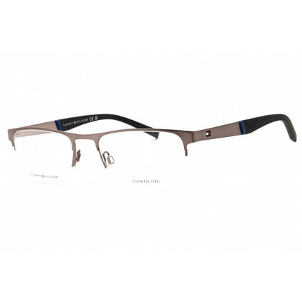 Tommy Hilfiger Men's Eyeglasses - Matte Dark Ruthenium Half Rim Frame | TH 2083 R80 ,