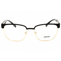 Versace Men's Eyeglasses - Matte Black/Gold Metal Oval Full Rim Frame | 0VE1264 1436 ,