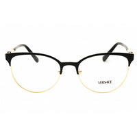 Versace Women's Eyeglasses - Black/Gold Metal Cat Eye Full Rim Frame | 0VE1271 1433 ,