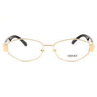 Versace Women's Eyeglasses - Pale Gold Metal Oval Full Rim Frame | 0VE1298 1252 ,