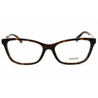 Versace Women's Eyeglasses - Dark Havana Acetate Rectangular Frame | 0VE3375 3375 ,