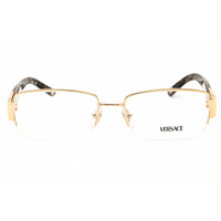 Versace Women's Eyeglasses - Gold Metal Rectangular Half Rim Frame | VE1175B 1002 ,