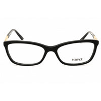 Versace Women's Eyeglasses - Black Acetate Rectangular Full Rim Frame | VE3186 GB1 ,