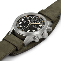 Hamilton Men's Watch - Khaki Field Automatic Black Dial Leather Strap | H71706830 ,