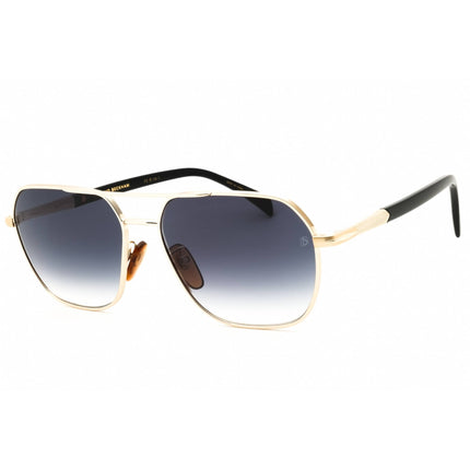 David Beckham Men's Sunglasses - Gold/Black Metal Oval Frame | DB 1128/G/S 0RHL 9O ,