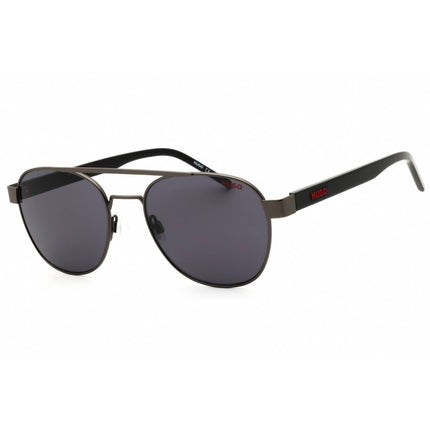 Hugo Men's Sunglasses - Matte Dark Ruthenium Metal Full Rim Frame | HG 1196/S R80 ,