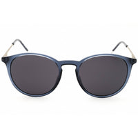 Hugo Men's Sunglasses - Round Blue/Silver Plastic Full Rim Frame | HG 1286/S 0B88 IR ,