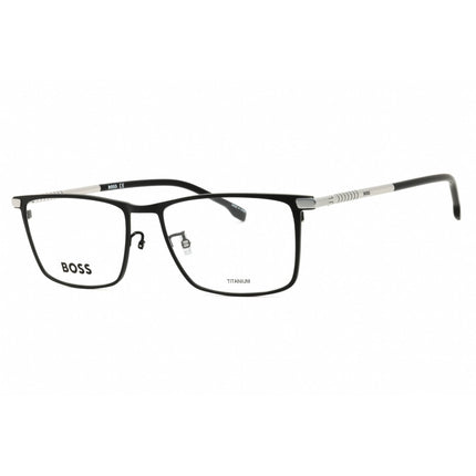 Hugo Boss Men's Eyeglasses - Rectangular Shape Matte Black Full Rim Frame | 1226 003 ,