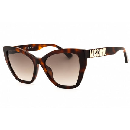 Moschino Women's Sunglasses - Cat Eye Havana Acetate Full Rim Frame | MOS155/S 05L ,