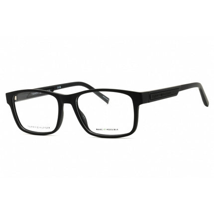 Tommy Hilfiger Men's Eyeglasses - Rectangular Matte Black Frame | TH 2091 0003 00 ,