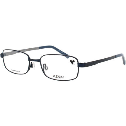 Flexon Men's Eyeglasses - Navy Blue Rectangular Shape Full Rim Frame | J4009 412 ,