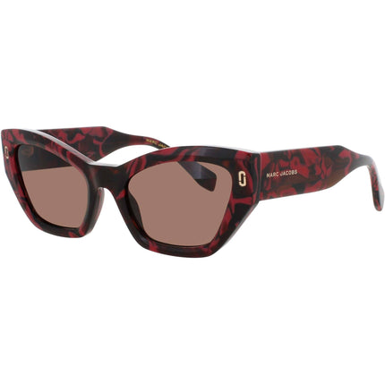 Marc Jacobs Women's Sunglasses - Burgundy Marble Cat Eye Acetate Frame | MJ-1117/S I34 ,
