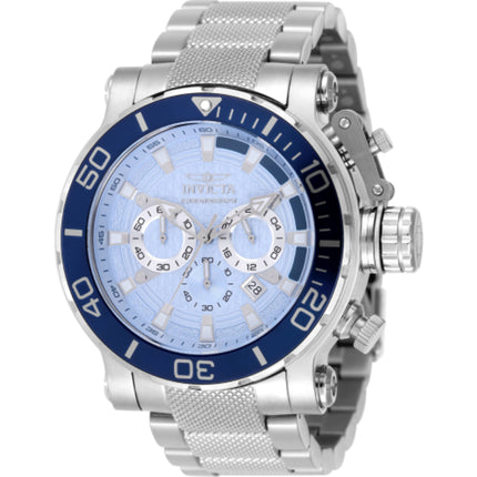 Invicta Men's Watch - Coalition Forces Quartz Chrono Blue Dial Silver Bracelet | 50226 ,