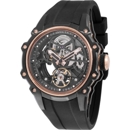 Invicta Men's Watch - S1 Rally Automatic Black Skeleton Dial Silicone Strap | 69002 ,