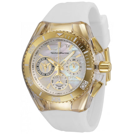 Technomarine Women's Watch - Cruise Quartz Chrono MOP Dial Silicone Strap | TM-120028 ,