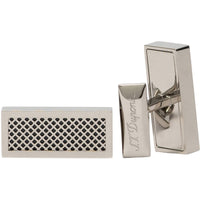 S.T. Dupont Men's Cufflinks Defi Stainless Steel Rectangular 005631 ,