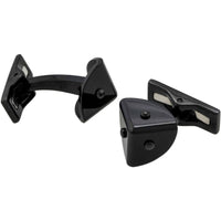 S.T. Dupont Men's Cufflinks Coin Black PVD Triangle 005752 ,