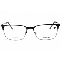 Flexion Men's Eyeglasses - Matte Black/Gunmetal Metal Rectangular Frame | E1147 002 ,