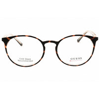 Guess Unisex Eyeglasses - Round Dark Havana Injected Propionate Frame | GU3045 052 ,
