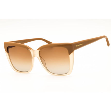 Salvatore Ferragamo Women's Sunglasses - Caramel Acetate Full Rim Frame | SF1102S 261 ,