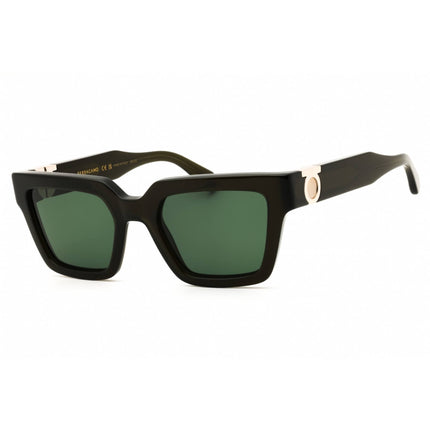 Salvatore Ferragamo Women's Sunglasses - Rectangular Dark Green Frame | SF2066S 302 ,