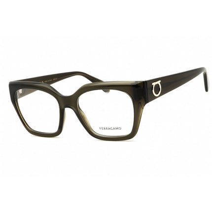 Salvatore Ferragamo Women's Eyeglasses - Transparent Khaki Full Rim Frame | SF2983 320 ,