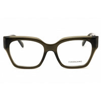Salvatore Ferragamo Women's Eyeglasses - Transparent Khaki Full Rim Frame | SF2983 320 ,