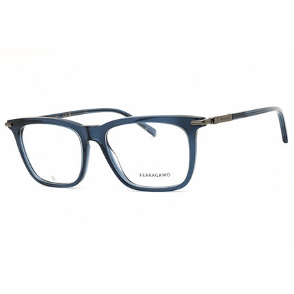 Salvatore Ferragamo Men's Eyeglasses - Transparent Blue Acetate Frame | SF3007 432 ,