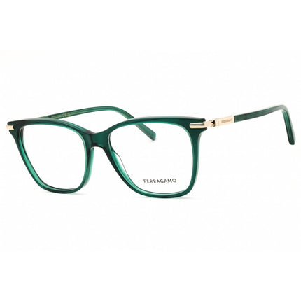 Salvatore Ferragamo Women's Eyeglasses - Transparent Green Acetate Frame | SF3013 317 ,