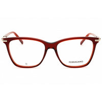 Salvatore Ferragamo Women's Eyeglasses - Transparent Red Acetate Frame | SF3013 616 ,