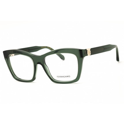 Salvatore Ferragamo Women's Eyeglasses - Transparent Khaki Acetate Frame | SF3022 320 ,