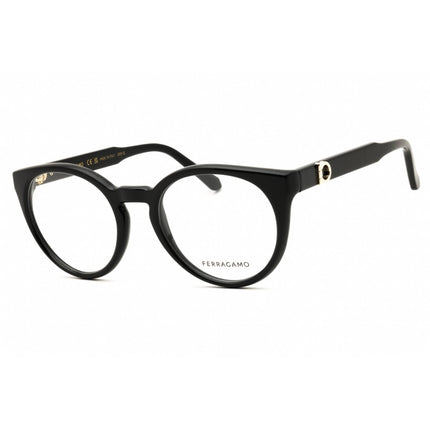Salvatore Ferragamo Women's Eyeglasses - Round Black Full Rim Frame | SF3032E 001 ,