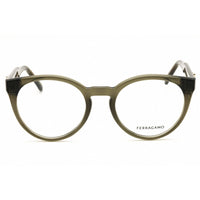 Salvatore Ferragamo Women's Eyeglasses - Round Transparent Khaki Frame | SF3032E 320 ,