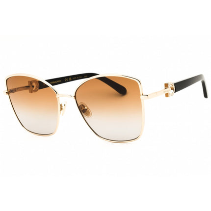 Salvatore Ferragamo Women's Sunglasses - Cat Eye Gold Full Rim Frame | SF312SR 745 ,